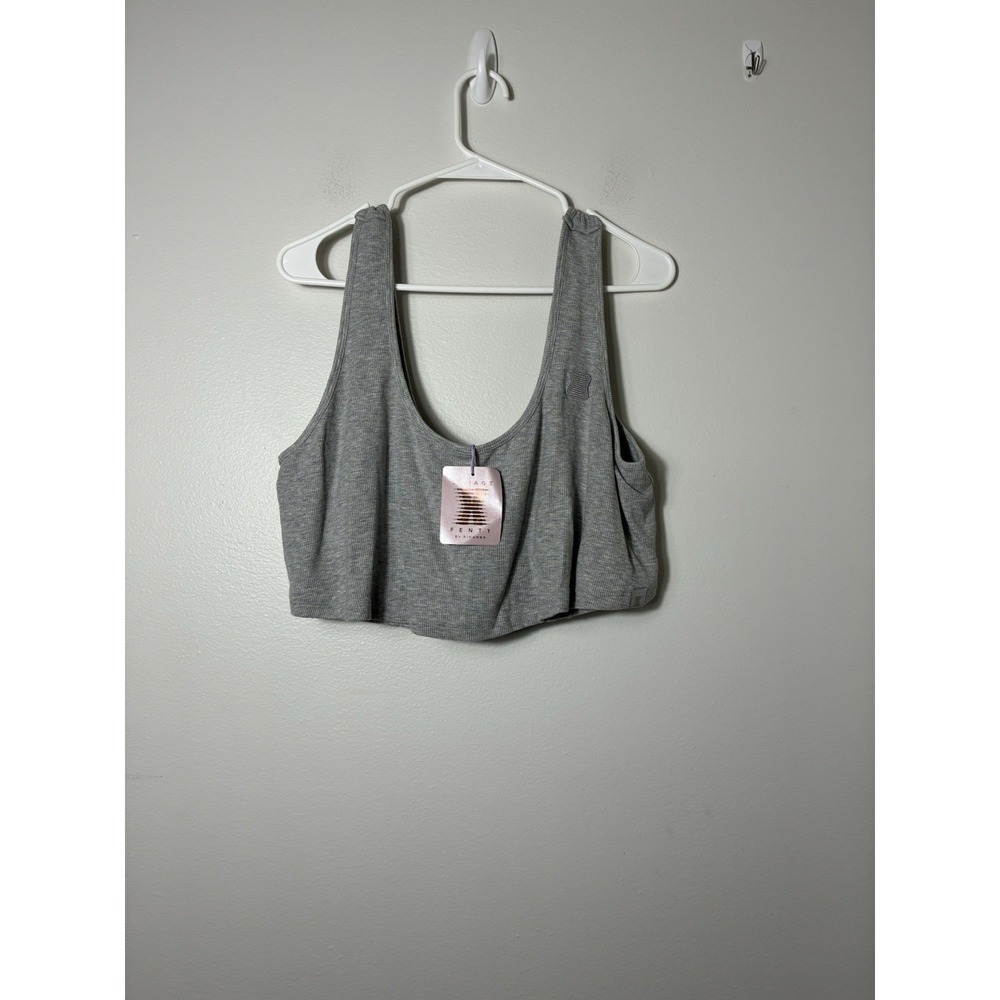 NEW! Savage Fenty By Rihanna Bralett Sz 3XL Gray Ribbed Comfort Wireless
